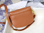 DIOR SMALL BOBBY 18 BAG IN CINNAMON BROWN GLOSSY CALFSKIN