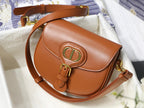 DIOR SMALL BOBBY 18 BAG IN CINNAMON BROWN GLOSSY CALFSKIN