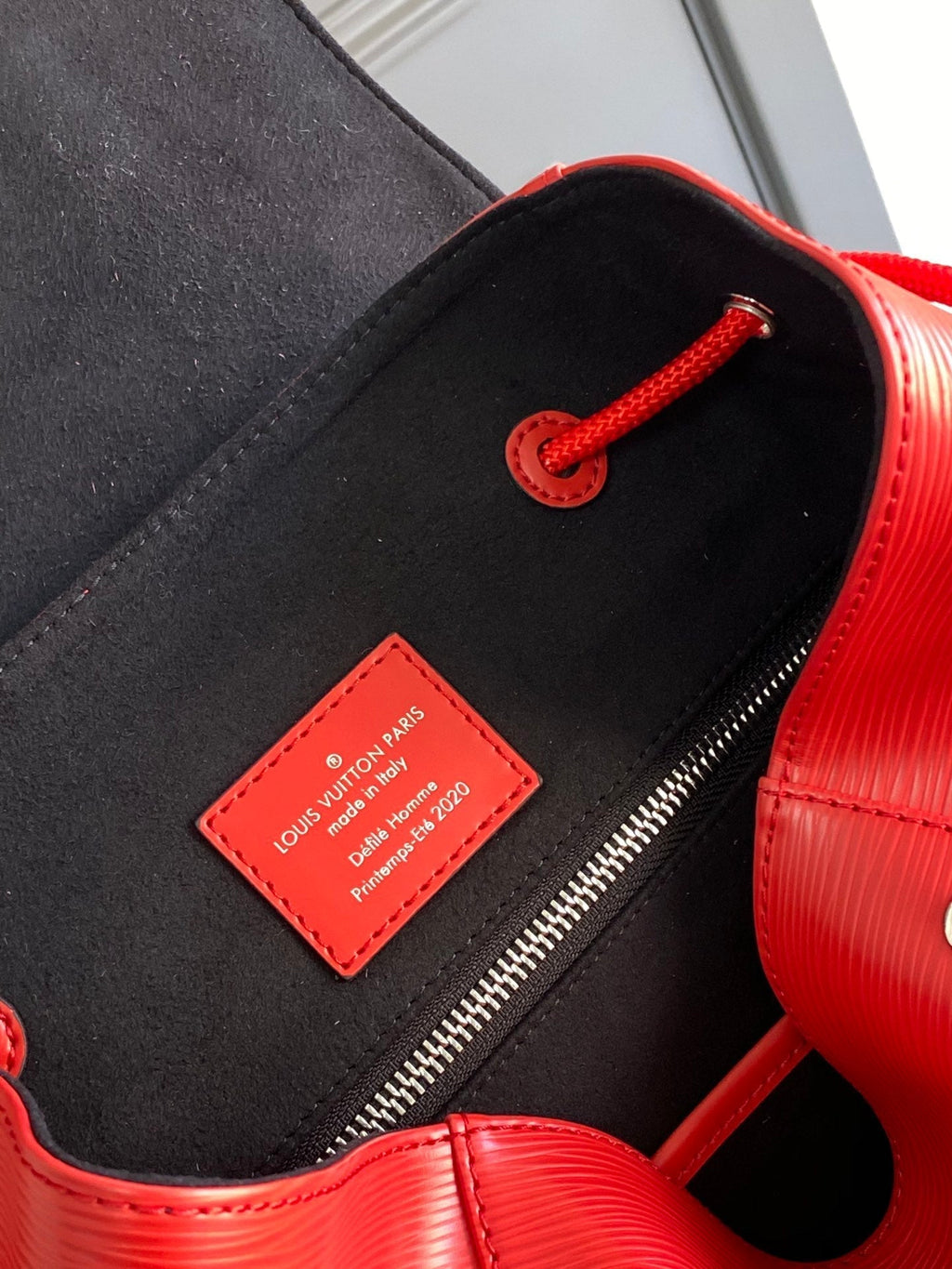 Louis Vuitton x SUPREME CHRISTOPHER SMALL BACKPACK 47 IN RED EPI CALFSKIN