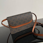 Celine TRIPHOME 20 DOUBLE LAYER MONOGRAM BLACK PATTERN CALFSKIN BAG