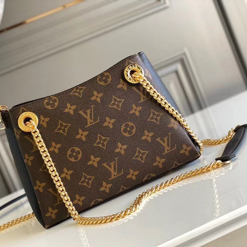 Louis Vuitton surene bb 24cm chain shoulder bag momogram canvas black calfskin