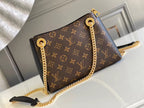 Louis Vuitton surene bb 24cm chain shoulder bag momogram canvas black calfskin
