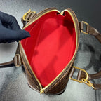 Louis Vuitton BRAIDED ALMA BB 23 IN BROWN DAMIER EBENE CANVAS GOLD BUCKLE