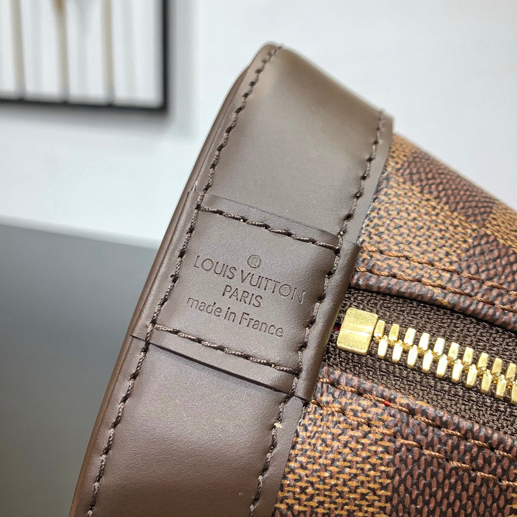 Louis Vuitton BRAIDED ALMA BB 23 IN BROWN DAMIER EBENE CANVAS GOLD BUCKLE