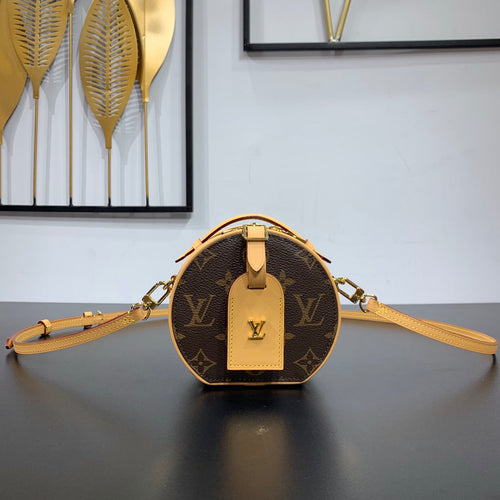Louis Vuitton MINI BOITE CHAPEAU 13 IN BROWN MONOGRAM CANVAS GOLD HARDWARE