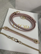 DIOR MINI LADY 17 MY ABC POWDER PINK LAMBSKIN