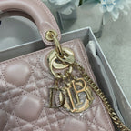 DIOR MINI LADY 17 MY ABC PINK LAMBSKIN