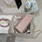 DIOR MINI LADY 17 MY ABC PINK LAMBSKIN