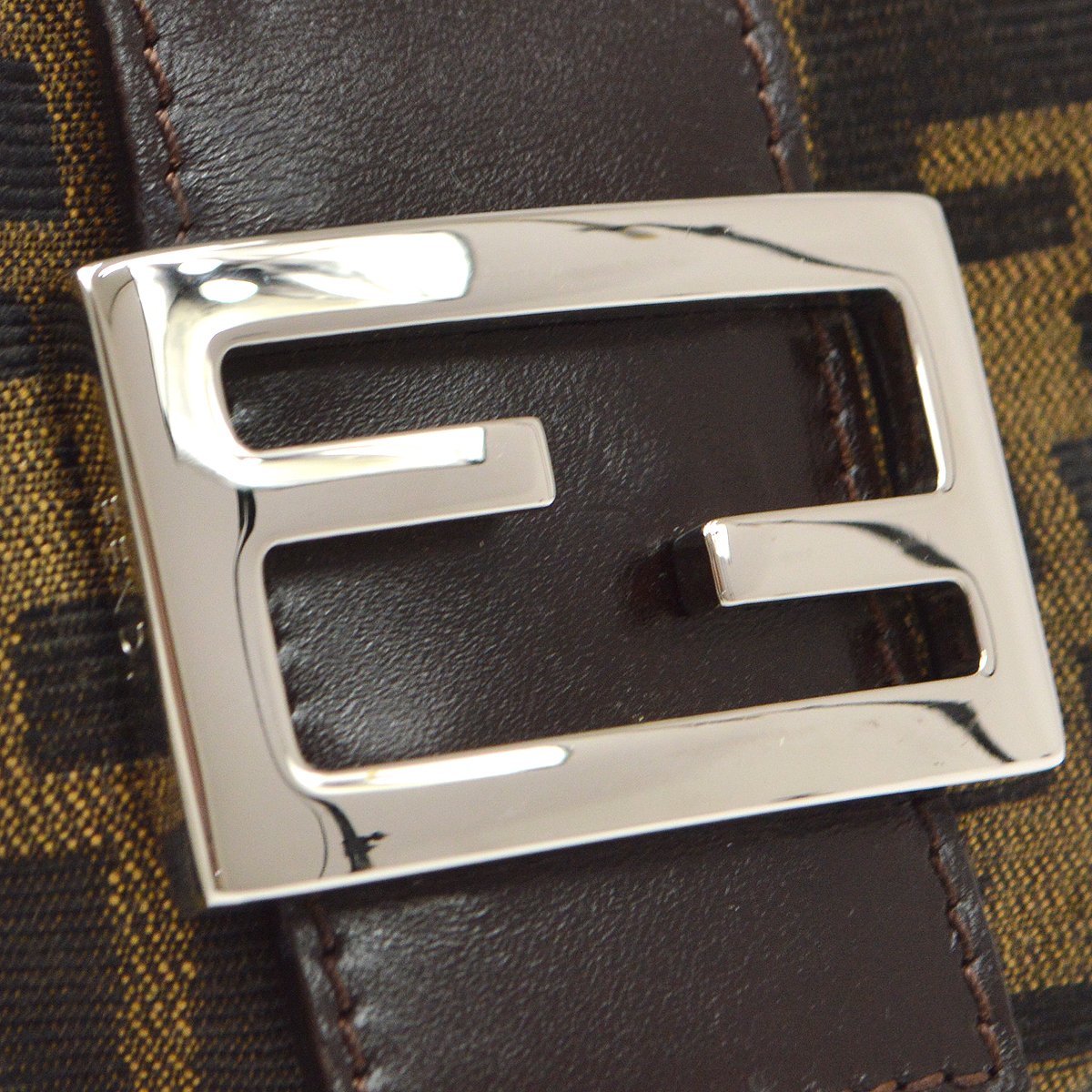 FENDI Zucca Mini Hand Bag Brown 39762