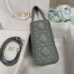 DIOR mini lady 17 rock gray lambskin
