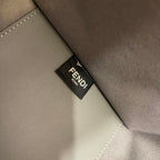 FENDI SHINE LARGE 35 TOTE IN SHADOW GREY CALFSKIN