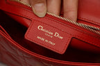 DIOR CARO MINI BAG 20 IN CANDY RED CALFSKIN