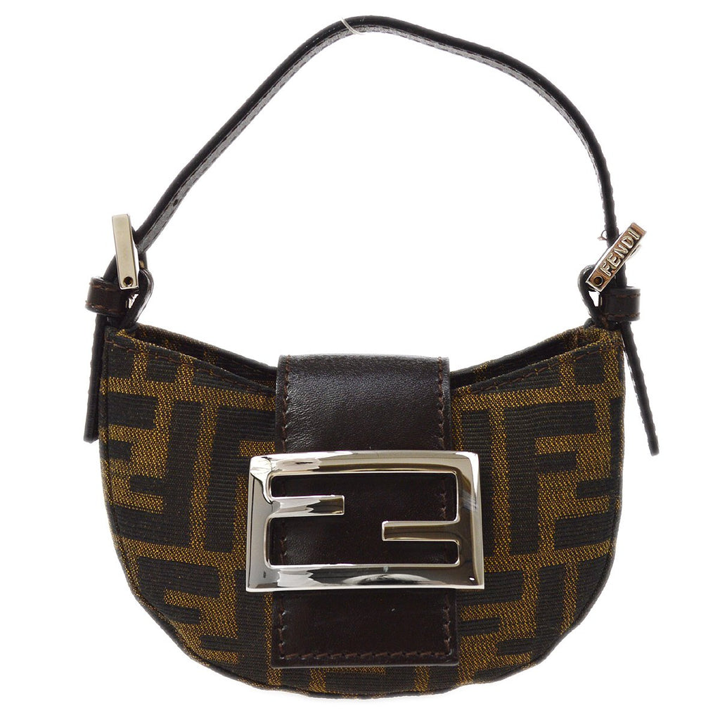 FENDI Zucca Mini Hand Bag Brown 60412