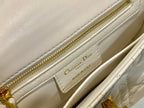 DIOR SMALL CARO BAG 20 WHITE CALFSKIN