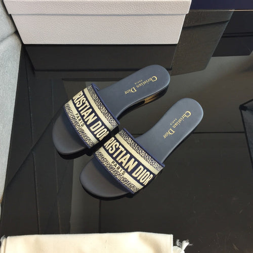 DIOR Mule Dway Slide 10mm Multi-motifs Style 51