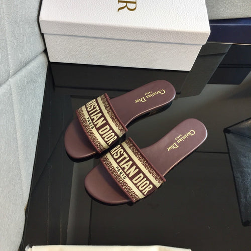 DIOR Mule Dway Slide 10mm Multi-motifs Style 49
