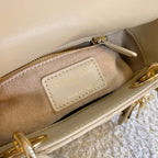 DIOR mini lady 17 mellow yellow lambskin