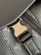 Louis Vuitton BACKPACK 45 IN BLACK CALFSKIN AND GUN METAL MONOGRAM ECLIPSE CANVAS