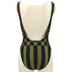 FENDI Zucca Pattern Swimwear Swimsuit Black Khaki #42