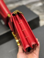 Saint Laurent CASSANDRA 22 CHAIN BAG RED CALFSKIN