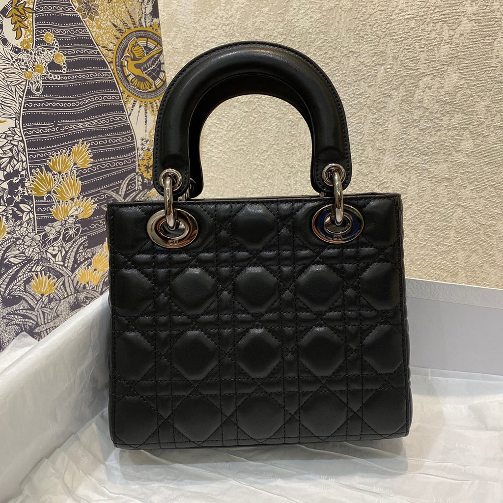 DIOR small lady 20 black lambskin shw
