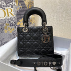 DIOR small lady 20 black lambskin shw