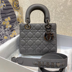 DIOR small lady 20 gray lambskin shw