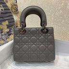 DIOR small lady 20 gray lambskin shw