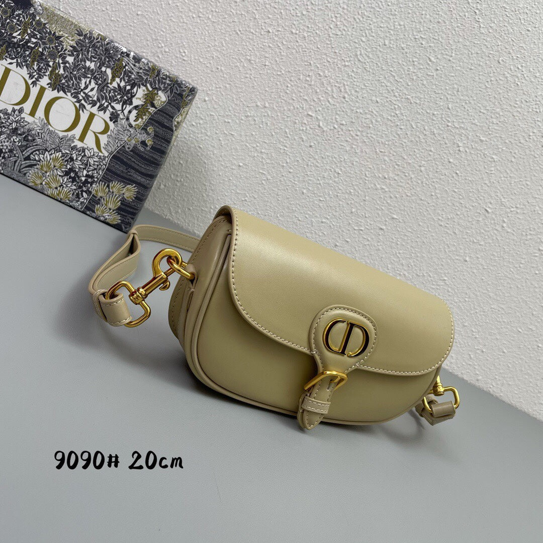 DIOR MINI BOBBY EAST-WEST 20 BAG IN BEIGE CREAM CALFSKIN