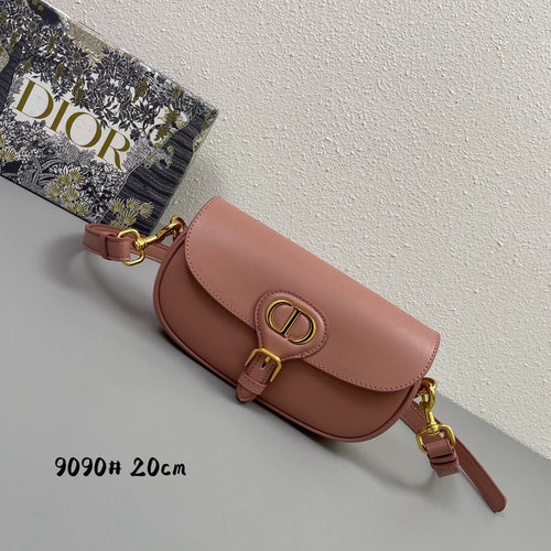 DIOR MINI BOBBY EAST-WEST 20 BAG IN ROSE PINK CALFSKIN