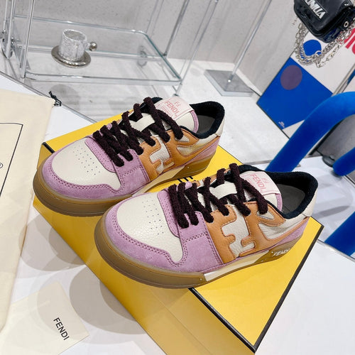 FENDI FENDI CASUAL SNEAKER IN COLORFUL CALFSKIN AND SUEDE