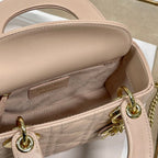 DIOR mini lady 17 power beige lambskin