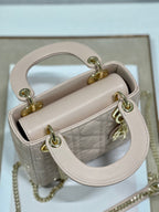 DIOR mini lady 17 power beige lambskin