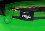 FENDI BAGUETTE WITH FF MOTIF 27 IN EMERALD GREEN SOFT LAMBSKIN GOLD HARDWARE