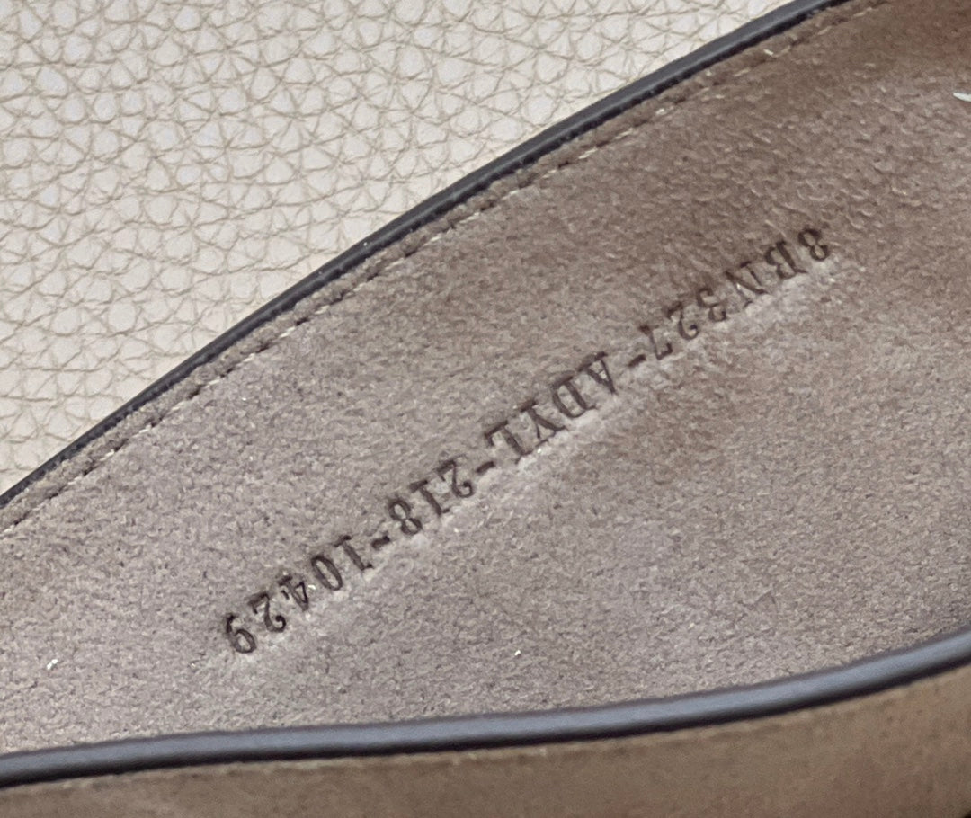 FENDI PEEKABOO ISEEU 33 IN TOBACCO BROWN GRAINED CALFSKIN SILVER HARDWARE