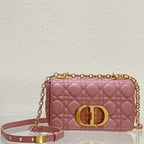 DIOR SMALL CARO BAG 20 PINK CALFSKIN