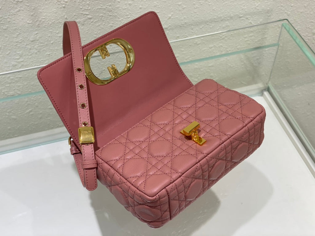 DIOR SMALL CARO BAG 20 PINK CALFSKIN