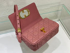 DIOR SMALL CARO BAG 20 PINK CALFSKIN