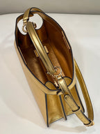 FENDI PEEKABOO ISEEU 33 IN GOLD METALLIC CALFSKIN GOLD HARDWARE