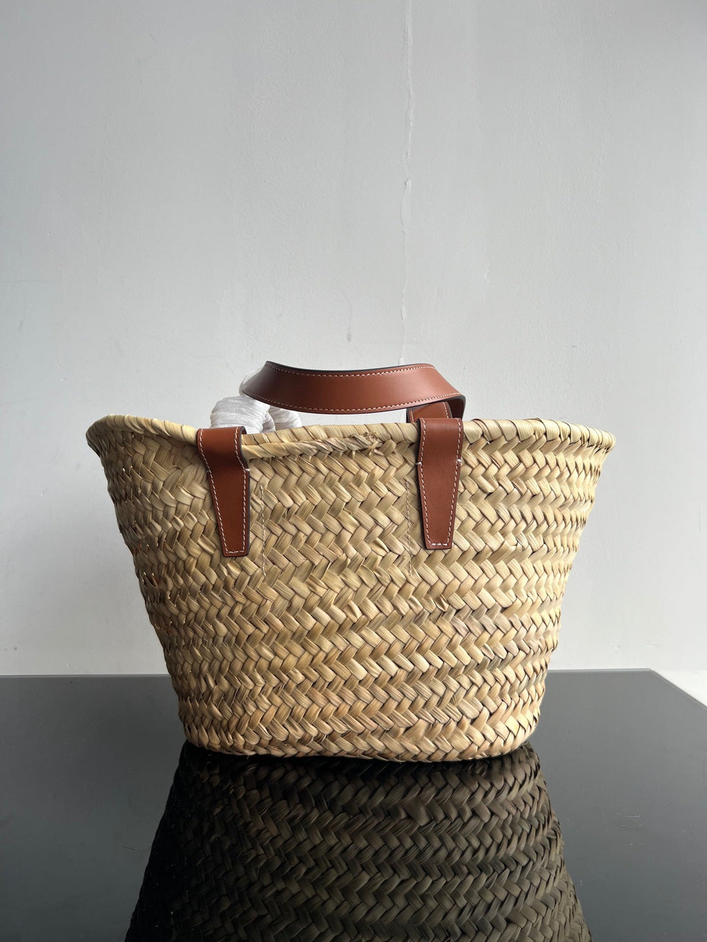 Celine TRIPHOME 35 BEIGE MOROCCAN RAFFIA FIBERS BAG