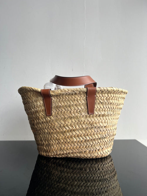 Celine TRIPHOME 35 BEIGE MOROCCAN RAFFIA FIBERS BAG