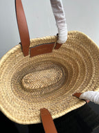 Celine TRIPHOME 35 BEIGE MOROCCAN RAFFIA FIBERS BAG