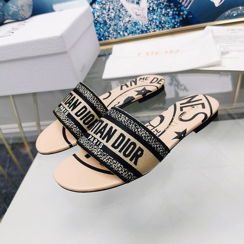 DIOR Mule Dway Slide 10mm Multi-motifs Style 33