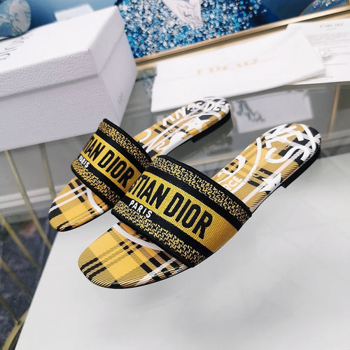 DIOR Mule Dway Slide 10mm Multi-motifs Style 32