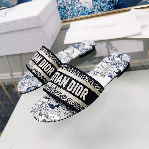 DIOR Mule Dway Slide 10mm Multi-motifs Style 29