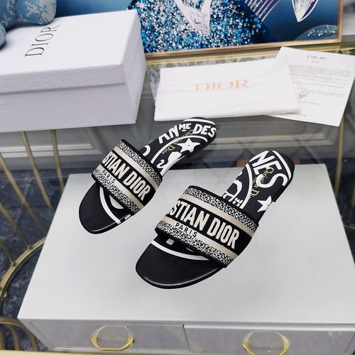 DIOR Mule Dway Slide 10mm Multi-motifs Style 30