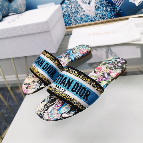 DIOR Mule Dway Slide 10mm Multi-motifs Style 25