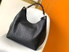 Louis Vuitton CARMEL HOBO 40 BLACK MAHINA