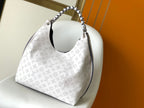 Louis Vuitton CARMEL HOBO 40 WHITE MAHINA