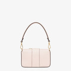 FENDI FENDI FENDACE BROOCH MINI 20 BAGUETTE BAG IN LIGHT PINK CALFSKIN